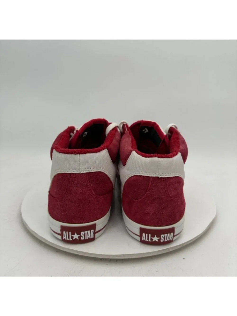 Converse Weapon CX Men Size 10 White Red Suede Mid Top Casual Shoes